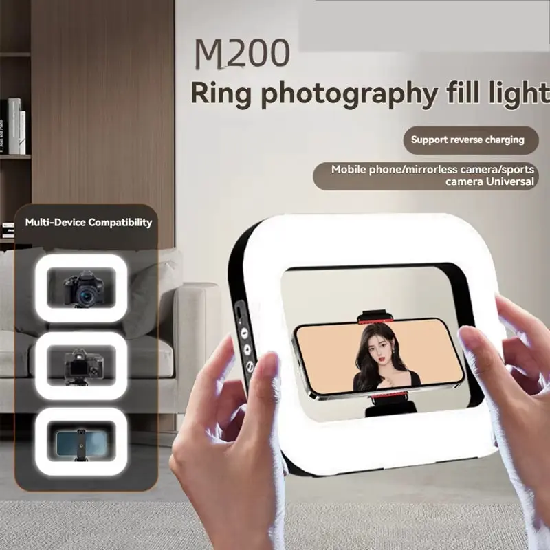 GlowPro Handheld LED Ring Light – Rechargeable Portable Fill Light for Perfect Selfies, Live Broadcasts & Photography