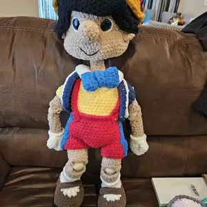 Crochet Wooden Boy Amigurumi Plushie, Cute gift & decoration, Christmas gift Plush