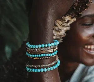 4mm Grade A Earthstone 4mm Micro Accent Bracelets Premium Quality