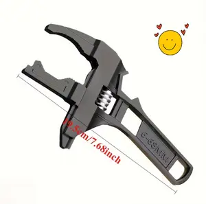 OUDISI Adjustable Multifunctional  Stainless Steel Water Pipe Wrench, Large opening pipe wrench，Heavy-Duty Non-Slip Grip Handle, for Faucet Repair, DIY Home Maintenance