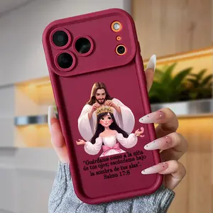 Sacred Love Compatible with iPhone 16 17 Air 15 14 Pro Max 13 12 11 X XS Rugged Durable Shockproof Anti-Scratch Festive Snowman Christmas Design Soft Silicone Case