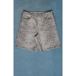 Pacsun Men's Parker Baggy Jean Shorts Snake Print