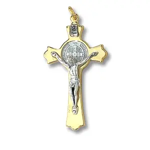 Saint Benedict Cross Golden/ Silver Color Metal
