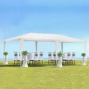 Party Tent, 10' x 10'/20'/30' Outdoor Waterproof Gazebo Canopy Tent with Removable Sidewalls for Birthday Wedding Events Beach BBQ