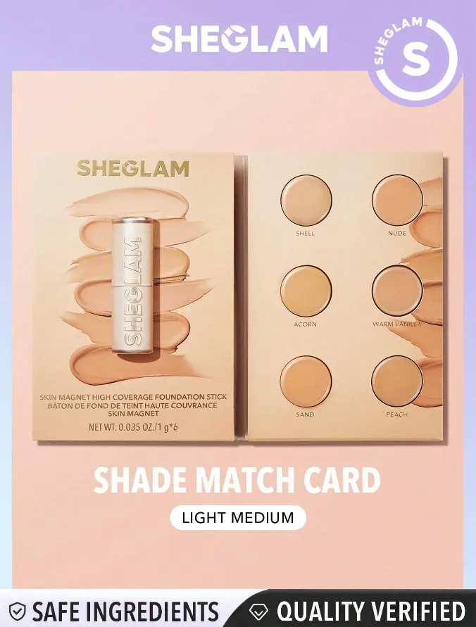 SHEGLAM Skin Magnet High Coverage Foundation Stick-Light Medium Xmas Christmas Gift Winter Y2K Black Friday