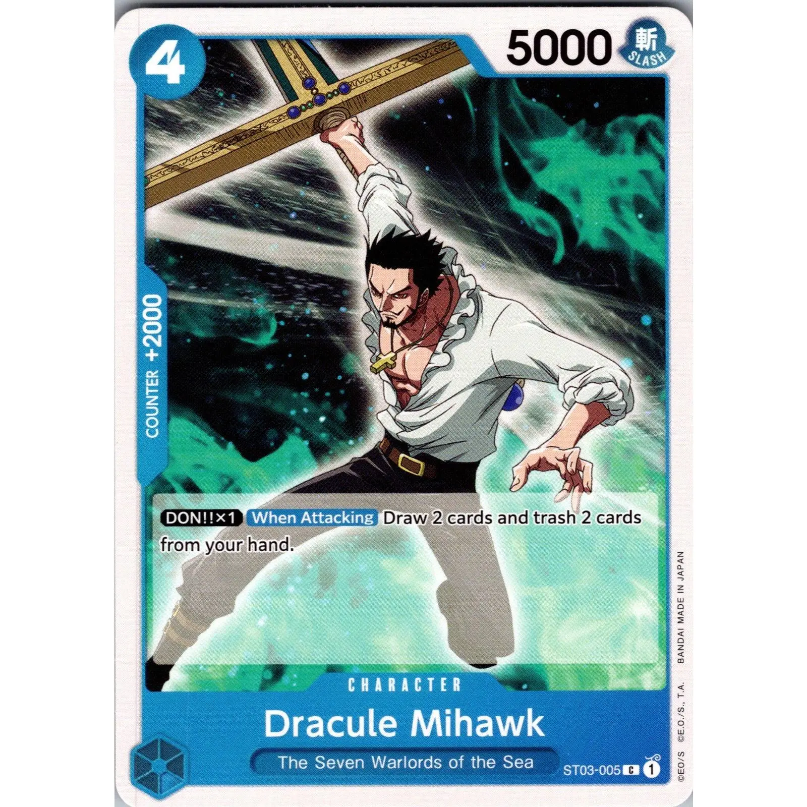 Dracule Mihawk C Starter Deck 3: The Seven Warlords of The Sea ST03-005 LP