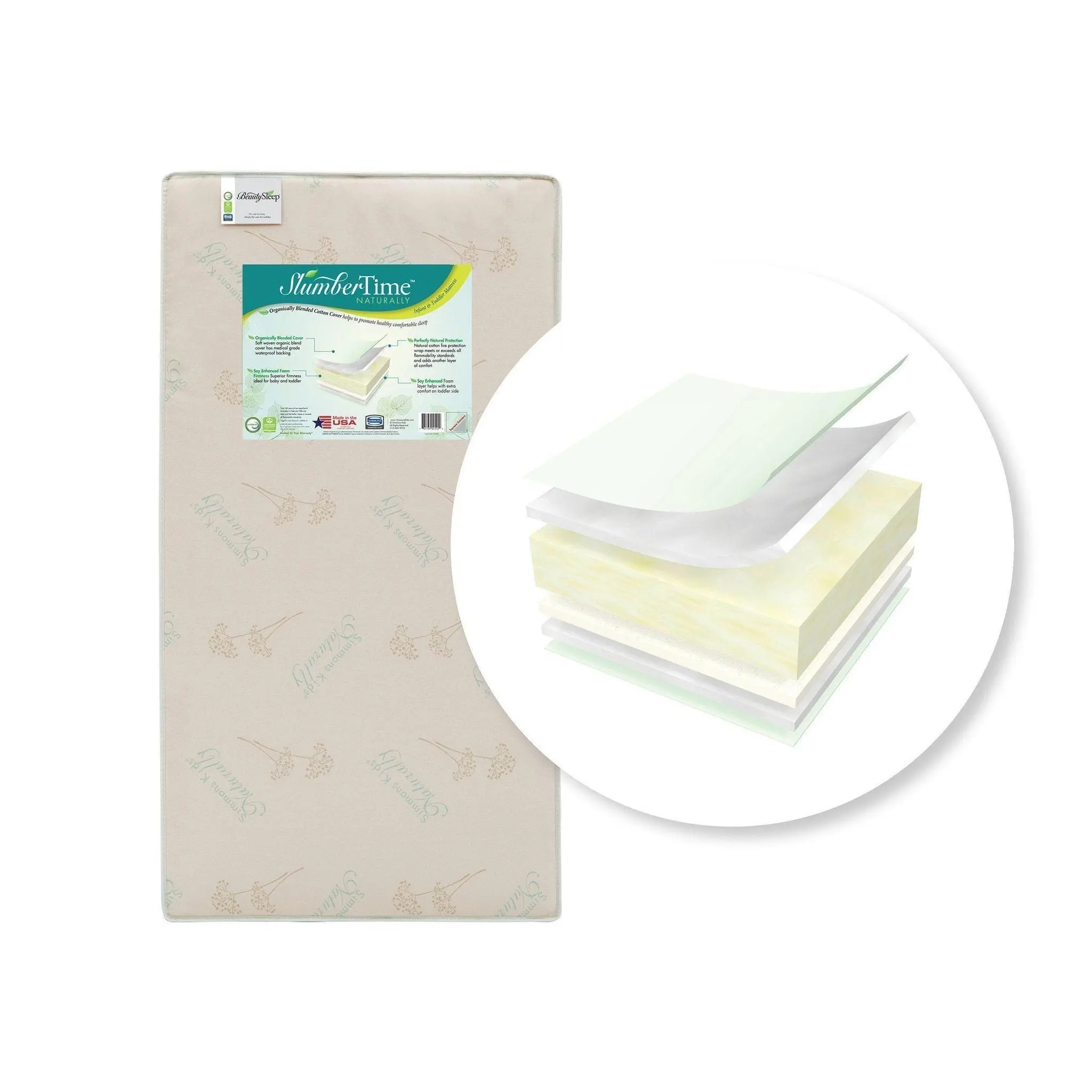 Simmons Kids® Naturally Crib and Toddler Mattress Simmons Kids® Naturally Crib and Toddler Mattress