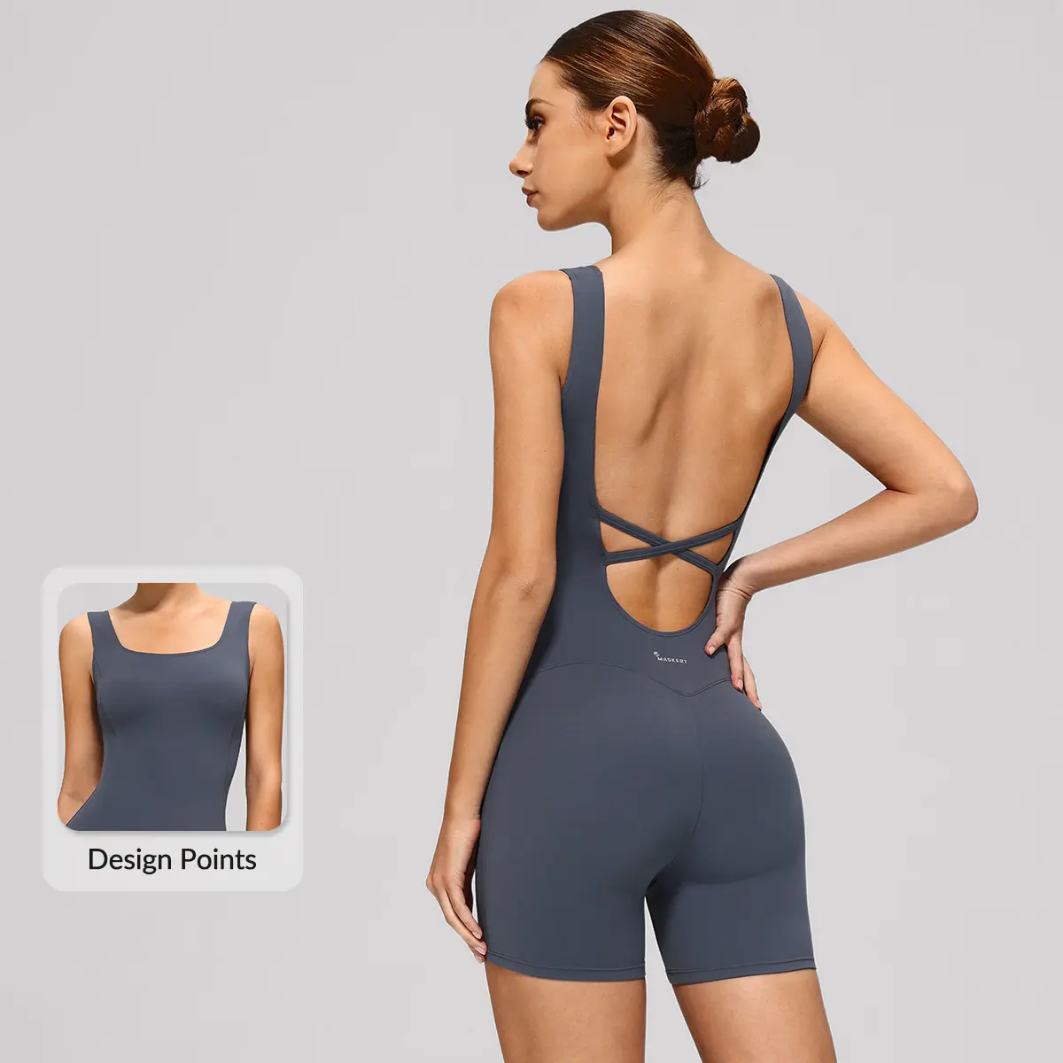 MASKERT Women's Sports Jumpsuit sexy backless slim fit jumpsuit, elastic sleeveless, soft and skin friendly yoga fitness jumpsuit tiktokshopbacktoschool