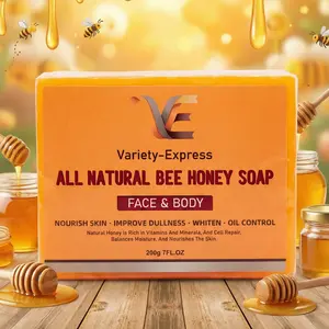 Variety-Express All Natural Bee Honey Soap 200g 7.05oz Manuka Honey Jojoba Oil Face Body Bar Nourishing Oil Control