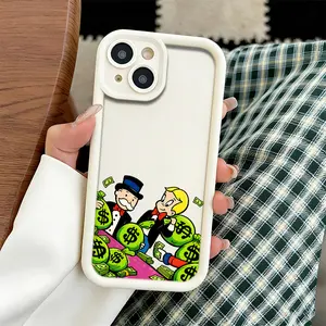 Rich Piggy Bank Cartoon Money Phone Case，Wealthy Investor Style for iPhone 17 16 15 14 13 12 11 Plus Pro Max. A16