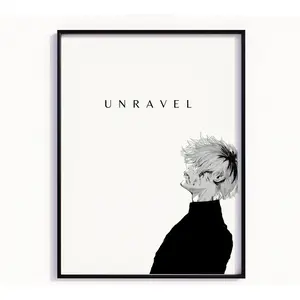 Dark Anime Poster Japanese Manga Style   Vintage Retro Aesthetic Canvas  Minimalist Anime Inspired   for Bedroom Living  Office  Cool  Hanging Unique Gift Idea for Anime Fans Black White Red   wall art door cheetah print Lyric exquisite decor room premium
