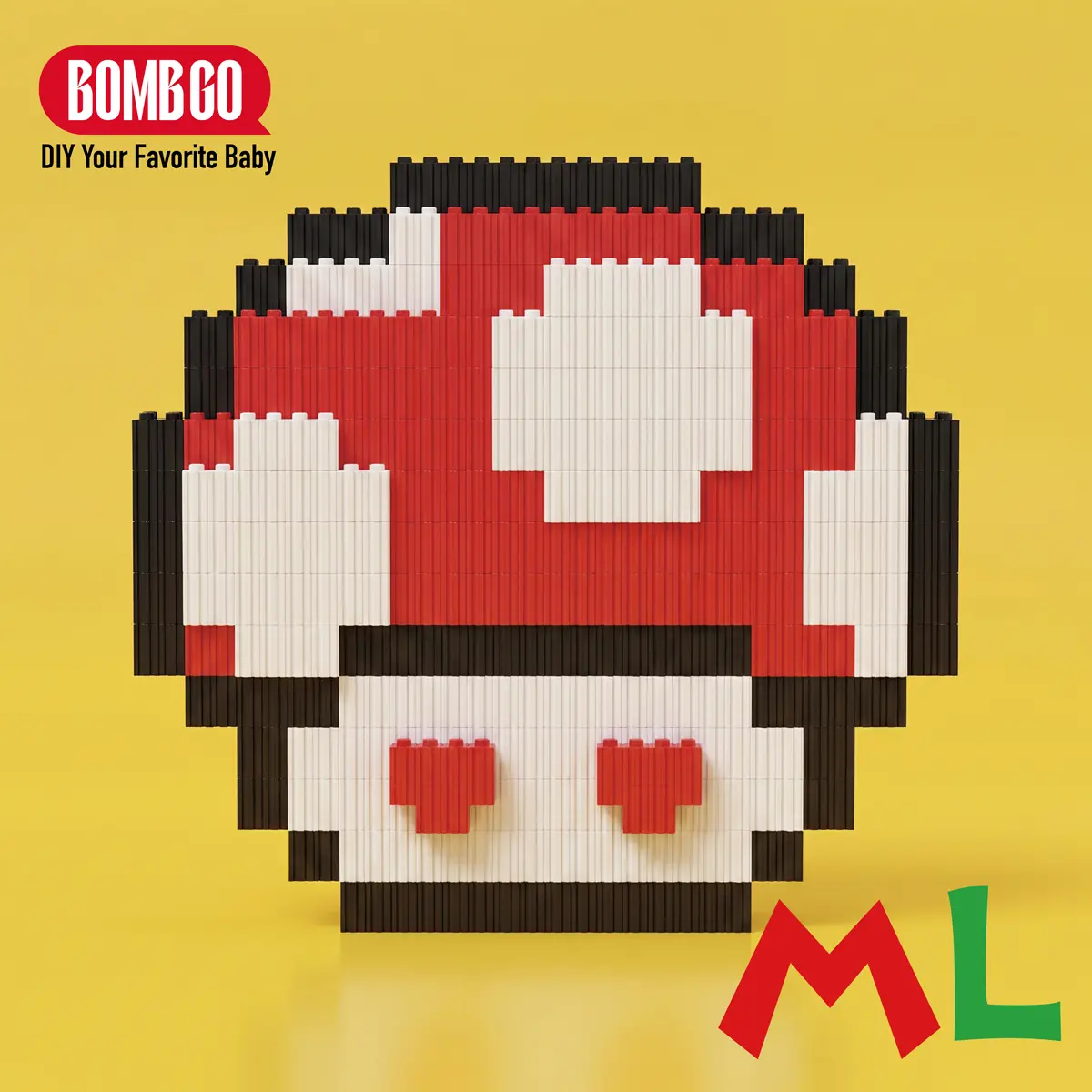 BOMBGO Mini Building Block  box,DIY accessories  Toys,Birthday Gift,Christmas Gift,Educational Building Blocks,Trend Decoration,Cool Gifts,Brick,Family Bonding BlackFriday Christmas