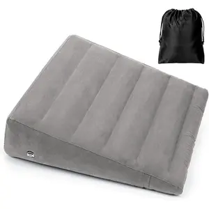 Inflatable Wedge Pillow for Sleeping, Portable Travel Wedge Pillow for Sitting in Bed, Inflatable Wedge Pillows for Travel, Blow Up Under Knee Pillow