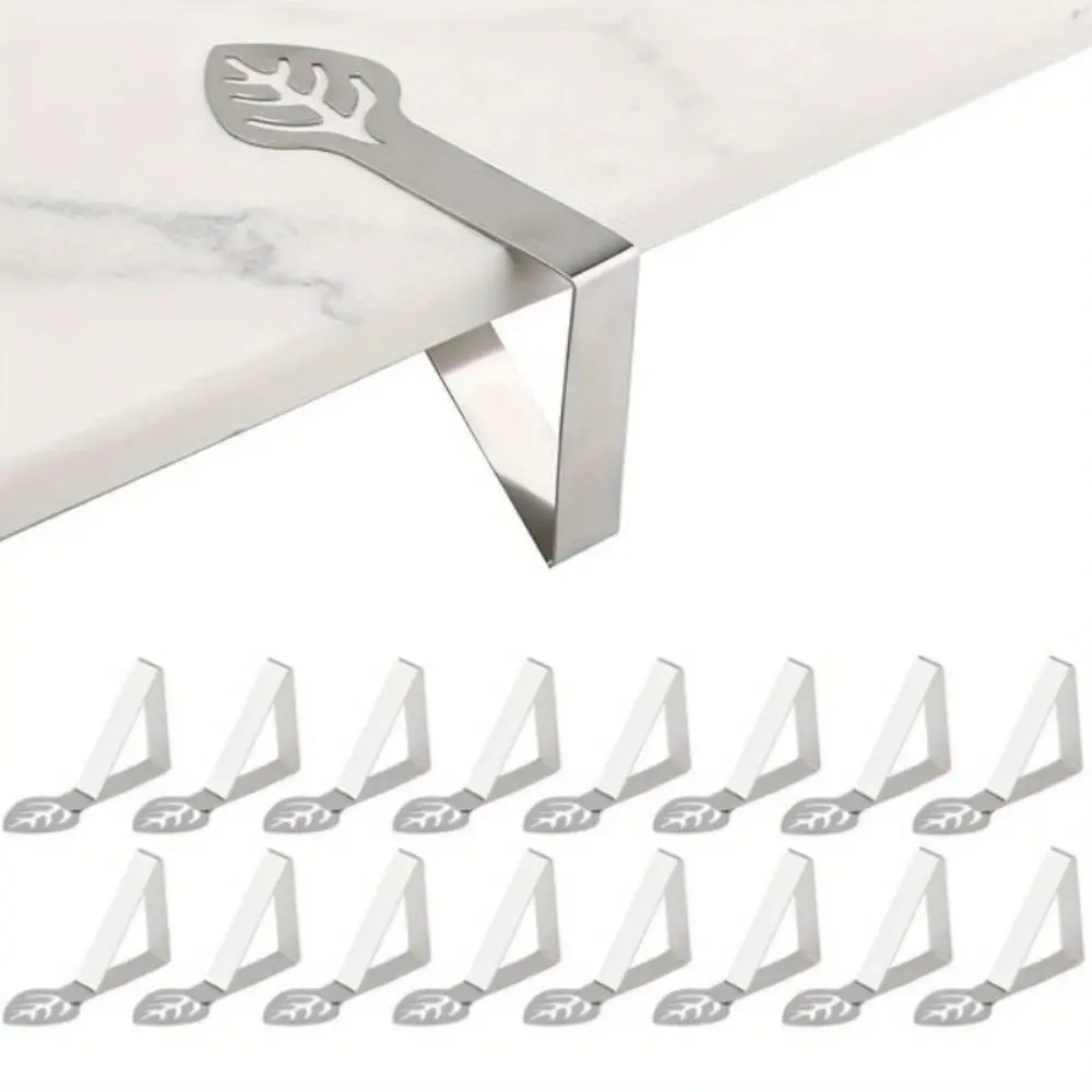 16-Pcs Stainless Steel Non-Slip Tablecloth Clips, Home Supplies for Home Use, Restaurants & Outdoor Events (Camping, Garden Settings), Parties