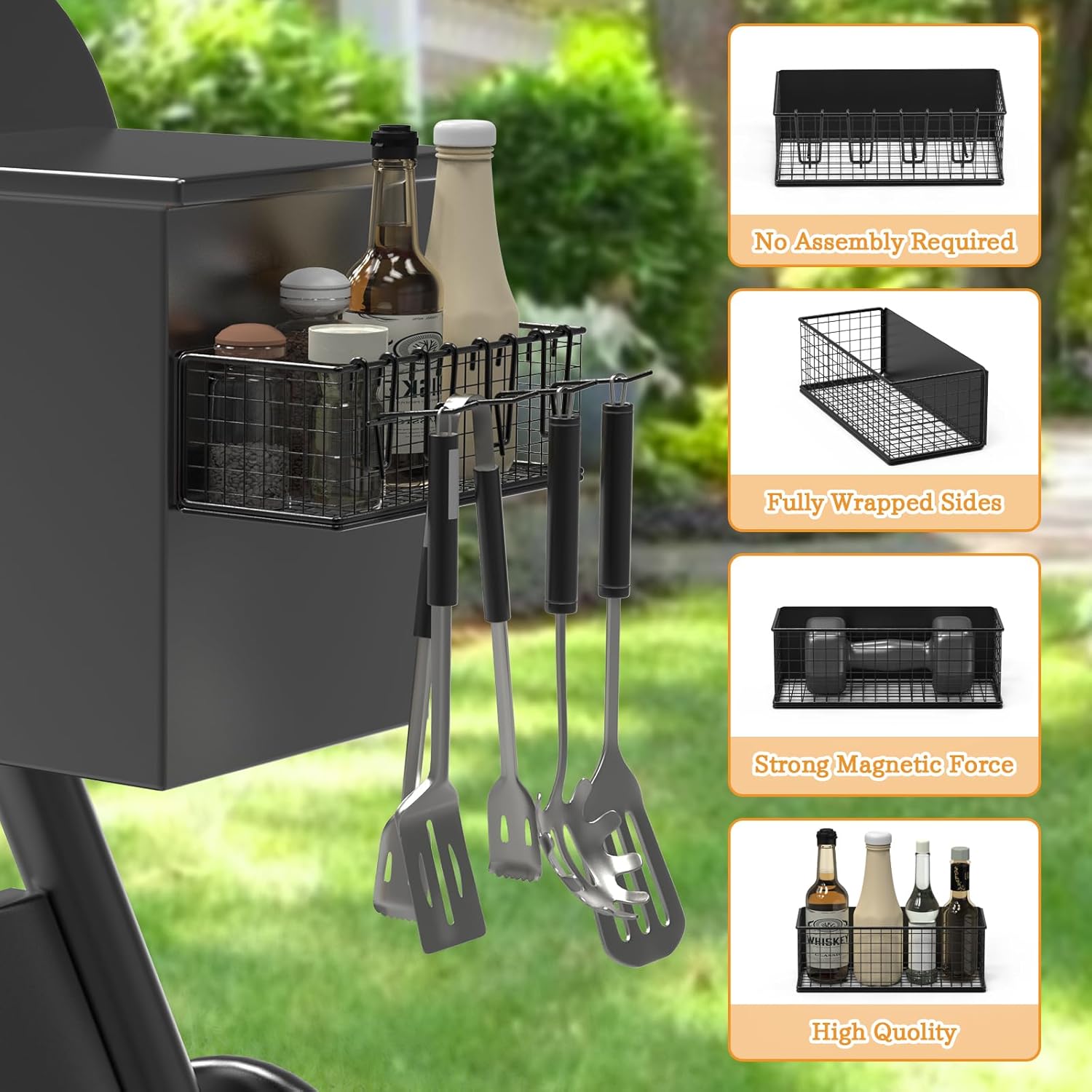 Magnetic Storage Bins & Paper Towel Holder for Traeger Smoker Grills Ironwood 885 Pro Series 34 22 D2 575 780 650 Z-Grills Pit Boss Utensils Magnetic Storage Bins & Paper Towel Holder for Traeger Smoker Grills Ironwood 885 Pro Series 34 22 D2 575 780 650 Z-Grills Pit Boss Utensils