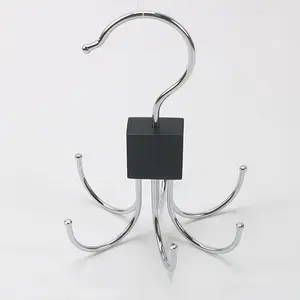 Multifunctional Rotating 6-Claw Hook: suitable for coats, hats, belts, waistbands, scarves, bags, wardrobe storage hangers, storage hooks, with a stylish appearance, durable structure, and specially designed for small spaces.