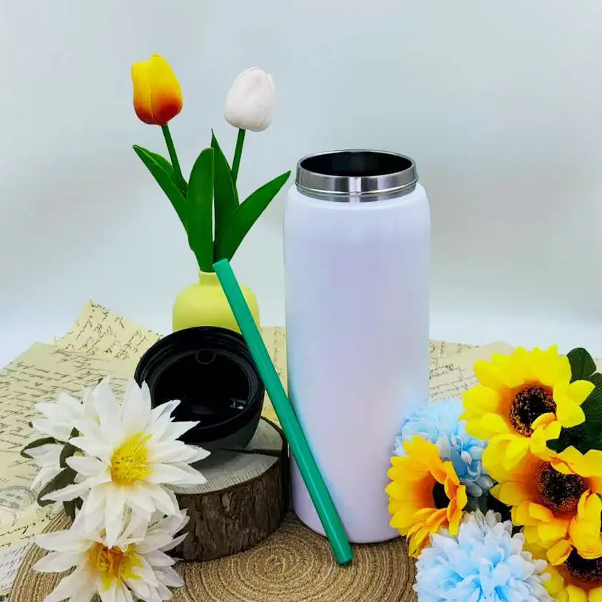 0wIwhite stainless steel Cup 32Oz 945Ml, Can Retain Heat For Up To 24H. It Can Keep Both Hot And Cold Beverages Warm, Suitable For Brewing Coffee. The Design Is Exquisite And It Is Suitable For Use In Various Occasions.