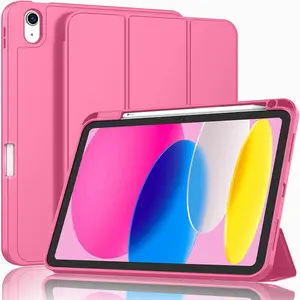 iPad 10th Gen Tablet Case Anti-Bend Back Protector Cover for iPad A16 Pink Computer Accessory Protection Casing
