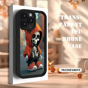 Trendy Skull Boy Pattern TPU Case for iPhone 17 Pro Max 16 16e 15 14 Plus 13 12 Mini 11 Air X XS Straight Edge Drop-Resistant Rugged Durable Cover Shell Gift 2D printing