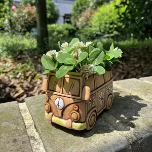 Bus Car Planter Pot, Ideal for Gardening Decor, Home Decoration, Atmosphere Arrangement, Living Room Balcony Placement