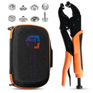Heavy Duty Snap Button Kit with Adjustable Locking-Jaw Pliers, 305 Sets of 15mm Rust-Resistant Metal Snap Fasteners for Boat Covers, Canvas DIY Crafts