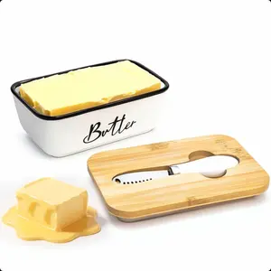 Stainless Steel Butter Dish with Lid & Curler Knife | Large Butter Container with Double Silicone Sealing | Countertop Butter Keeper for Kitchen Storage & Farmhouse Decor | Easy-Clean Kitchenware Gift for Family & Friends