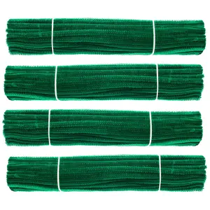 400 count Pipe Cleaners Dark Green Chenille Stem for DIY Art Craft Decorations (6mm x 12 Inch)