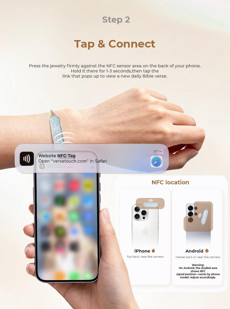 BELELA Daily Bible Verse NFC Bracelet for Women – Tap or Scan to Read Scripture on Phone, Christian Valentine’s Day Gift for Girlfriend & Wife, Inspirational Christian Jewelry
