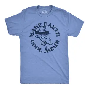 Mens Make Earth Cool Again T Shirt Funny Polar Bear Inner Tube Relaxing Graphic Novelty Tee for Guys Mens Funny T Shirts Cool Vintage Fashion T-Shirt Gift Classic Menswear Sarcastic Apparel for Men Funny Light Blue