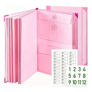Accordion File Organizer Manila Pocket Document Folder for Passports, Birth Certificates & Important Papers, Office & Home Storage#Summervibes