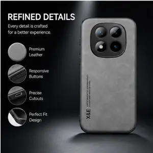 Luxury Leather Texture Phone Case for Redmi Note 15 Pro+, Anti-Shock Protection, Precise Lens Hole, Shockproof Mobile Cover