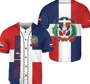 Personalized Dominican Republic Baseball Jersey Shirt,Team Name Republic Dominicana Baseball Jersey for Men and Women (2XL)