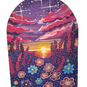 IveeVine Designs + Acrylic painting + Pink Passion Fields + canvas painting