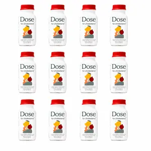 Dose for Cholesterol 12 Pack Heart Health Liquid Shots, 2 fl oz Each, Cholesterol Support Formula with CoQ10, Pomegranate, Turmeric Curcumin and Amla, Helps Maintain Healthy LDL Levels, Vegan, Long-Term Wellness Supply