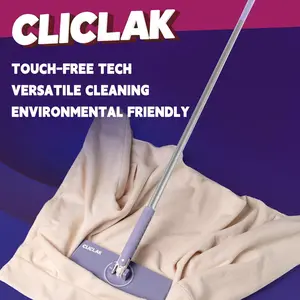 ClicLak Regular Mop Instantly Attach and Remove Cloth Touch-Free (Find Us On Amz0n)