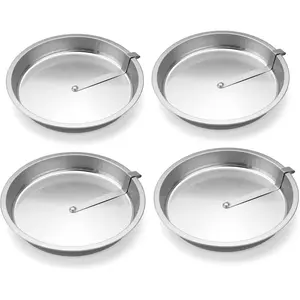 9" Easy Out Quick Release Tart Quiche Pie and Cake Pan - Set of 4