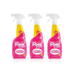 THE PINK STUFF Miracle 750 ml Multi-Surface Cleaner, Multi-Purpose Cleaner Spray, Natural Cleaner Spray, Cruelty-Free Cleaner, Rhubarb Scent Cleaner, Grease Cutting Spray, All-Surface Cleaner, Vegan Household Cleaner.