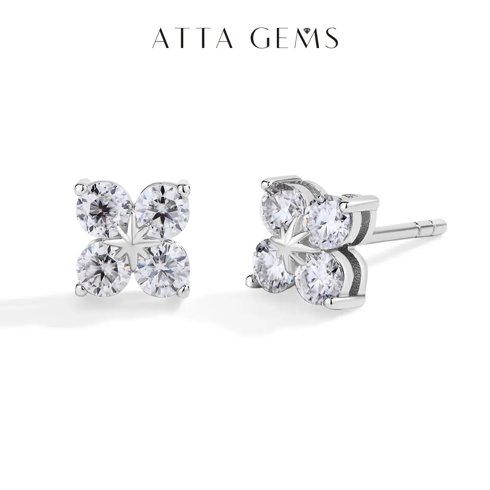 Women's 0.4CT Round Cut D Color VVS1 Synthetic Moissanite Stud Earrings, Sparkling Earrings Jewelry, Wedding Gift E020, Studs Earrings Women's 0.4CT Round Cut D Color VVS1 Synthetic Moissanite Stud Earrings, Sparkling Earrings Jewelry, Wedding Gift E020, Studs Earrings