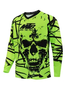 Cycling T-Shirt, Bike Riding Motorcycle Off-Road Shirt, Mountain Biking Clothing, Long Sleeve Sports Top, Outdoor Activity Gear