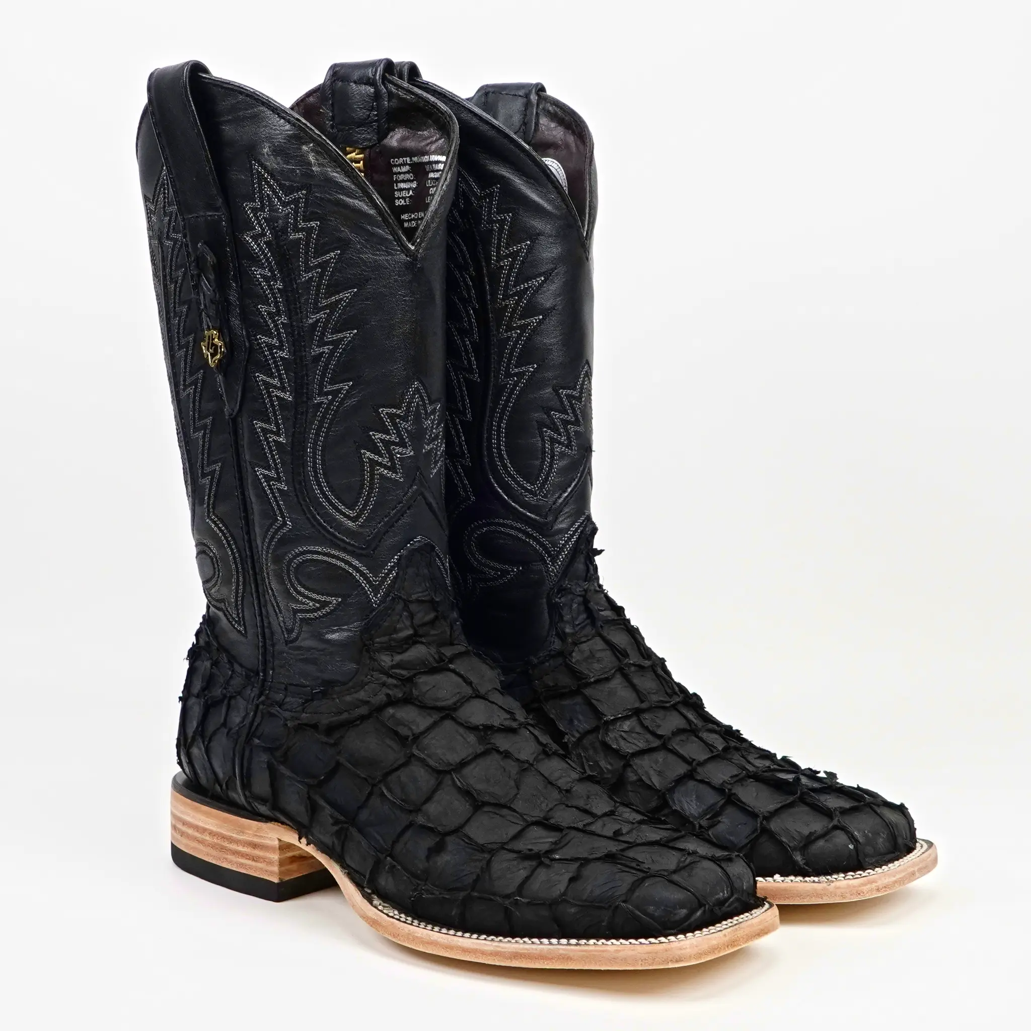 Connor Cowboy Boots - Black Matte - Square Toe