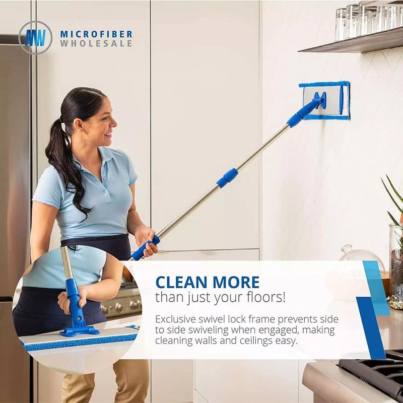 Baseboard Pro Mucho Mop - Baseboard Cleaner Tool with Handle - Clean Base Boards Easily | Microfiber | Professional Quality | Machine Washable |    Lightweigh