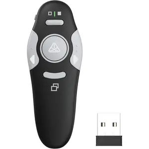 2 Pack  Presenter PowerPoint Clicker, RF 2.4GHz USB Presentation Clicker for  Slides, Keynote, , Windows