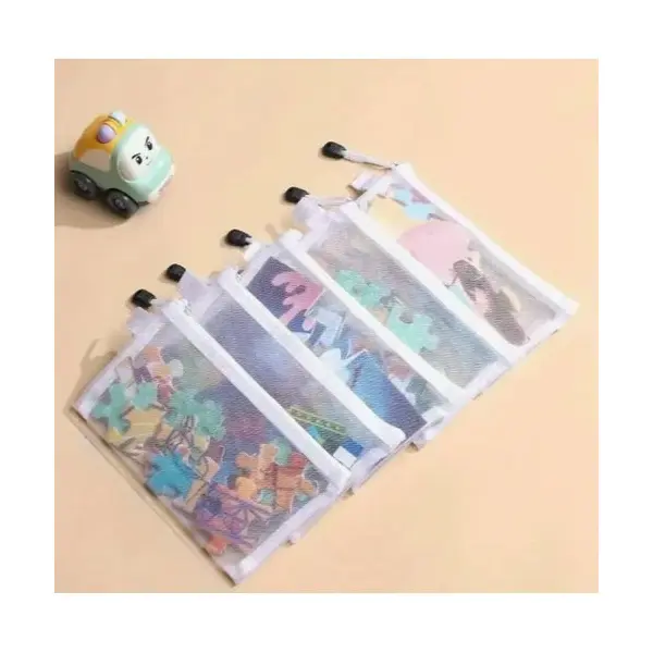A5 Mesh File Organizer Bags, 5 Pieces