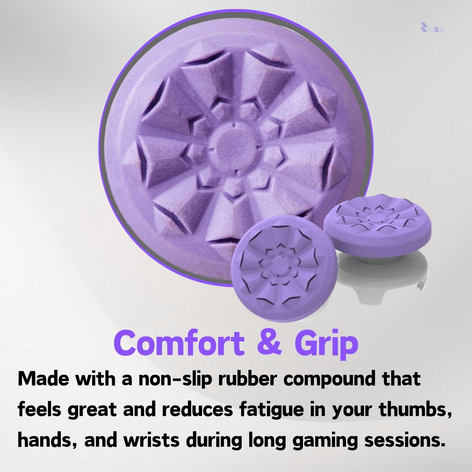 Thumbstick Grips for PS5/PS4, Joystick Thumb Grips for FPS Aim, Precision ring, 1 High-Rise, 1 Mid-Rise, For PS5/PS4 Game Controller joystick, Console