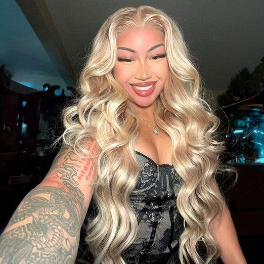 [Wig Clearance Sale] Suntuhair 100% Human Hair Wig 613 Lace Front Wig Human Hair Blonde 13X4 HD Transparent Lace Front Wigs Human Hair 180% Density Blonde 613 HD Straight Lace Frontal Wig Pre Plucked