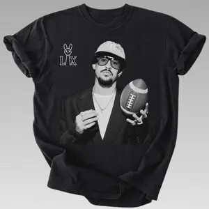 B Bunny Football T-Shirt, Bad Benito Shirt, Bowl 2026 Halftime Show Shirt Latin Music