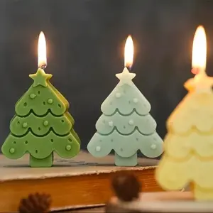 Cozy Christmas Tree Candles - Pack of 3 with Winter Scents - Decor customized