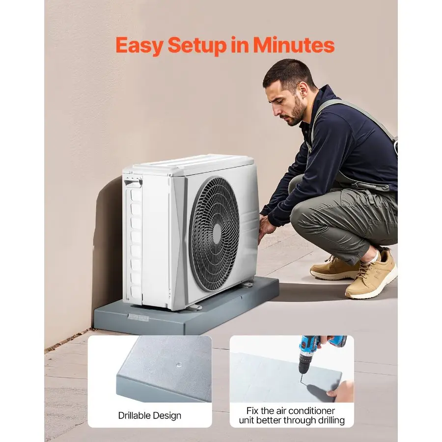 summervibes VEVOR Mini Split Pad, for 9000-36000BTU Ductless Air  Conditioner Heat Pump Systems, 38x 18x