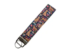 Goldendoodle Key Fob, Goldendoodle Wristlet, Golden Doodle Fabric Key Chain