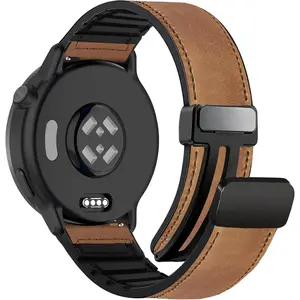 18mm  Leather  Band Compatible with  Venu 3S 41mm/Venu 4 41mm/Venu 2S/Vivoactive 4S/Vivomove 3S/Forerunner 255S/265S, Quick Release  Strap for Women Men